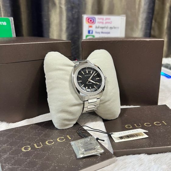 Gucci GG2570 41mm Black Dial Steel Men‘s รุ่น YA142312