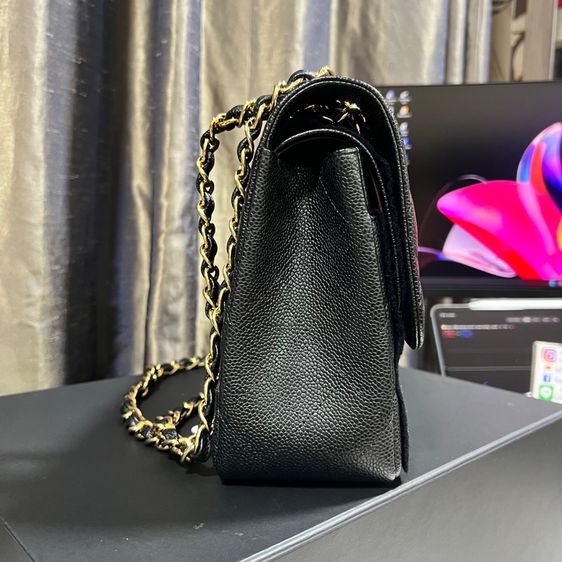 Like New Chanel Classic Jumbo 12” GHW Caviar Black รูปที่ 11