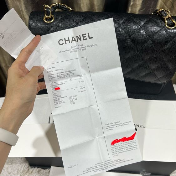 Like New Chanel Classic Jumbo 12” GHW Caviar Black รูปที่ 4
