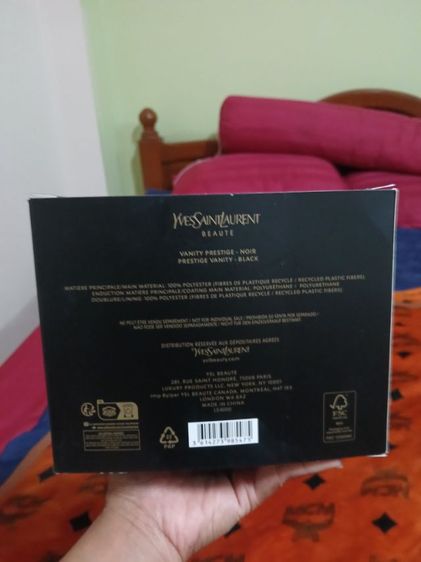 กระเป๋าเครื่องสำอางแท้ 𝗬𝗦𝗟 𝗕𝗘𝗔𝗨𝗧𝗘 Cosmetic
ขนาด 15 x 11 x 12 cm
โลโก้ทอง โลโก้ดำ  รูปที่ 8