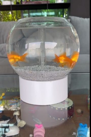 โหลตู้ปลาเคลื่อนที่  โหลตู้ปลาเชิงนิเวศและเสริมฮวงจุ้ย กลมวงรีสวยงามมากแบบตั้งโต๊ะ รูปที่ 2