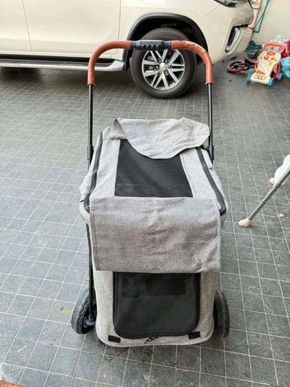 รถเข็นสัตว์เลี้ยง 4 ล้อ พับได้ 