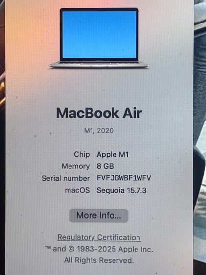 Macbook Air M1  ประกันเยอะถึง กันยายน รูปที่ 11