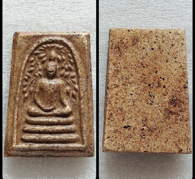 พระสมเด็จปรกโพธิ์ วัดเขาตะเครา พิมพ์สดุ้งกลับ พิมพ์สมาธิสะดือขีด เพชรบุรี รุ่นปี 2513  รูปที่ 3