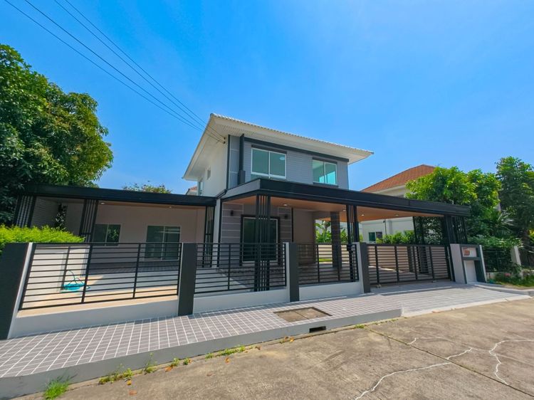 มีบางส่วน ขายบ้านเดี่ยว 2 ชั้น .เพอร์เฟคพาร์ค สุวรรณภูมิ 2 ร่มเกล้า 6-1 รูปที่ 2