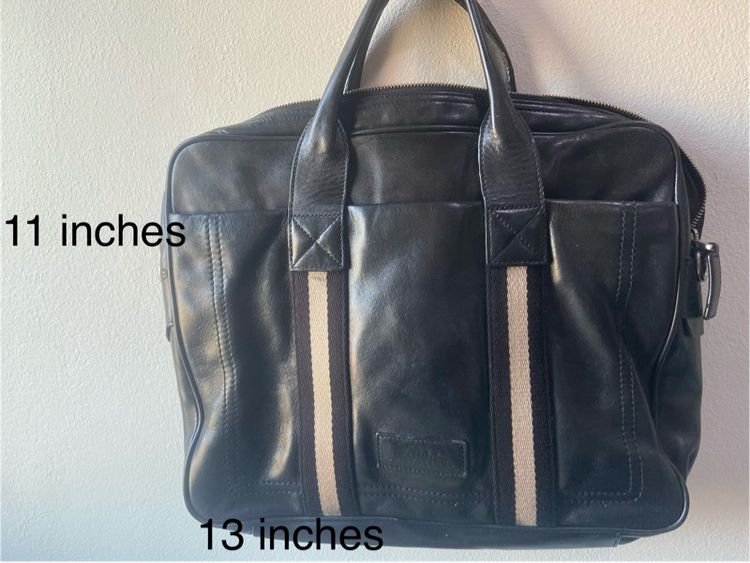 ชาย ดำ หนังแท้ Bally bag