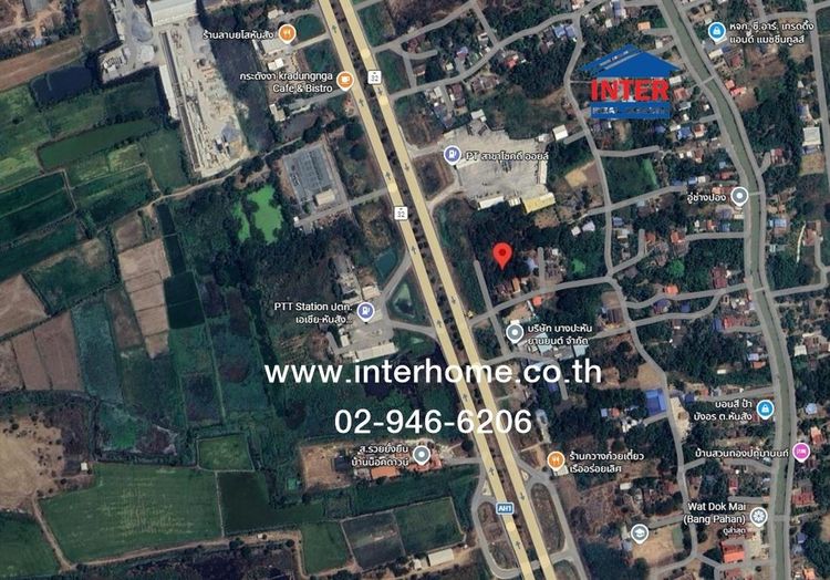 ที่ดินเปล่า 1 ไร่ 153 ตร.ว. ที่ดินเปล่าถมแล้ว ติดถนนสายเอเชีย ใกล้วัดไก่ อยุธยา ถนนสายเอเชีย บางปะหัน พระนครศรีอยุธยา