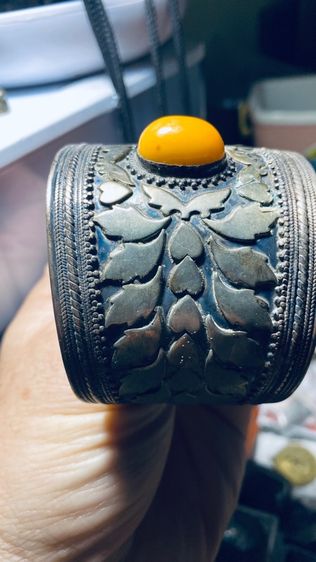 กำไลเงิน หัวแอมเบอร์(Amber) รูปที่ 3