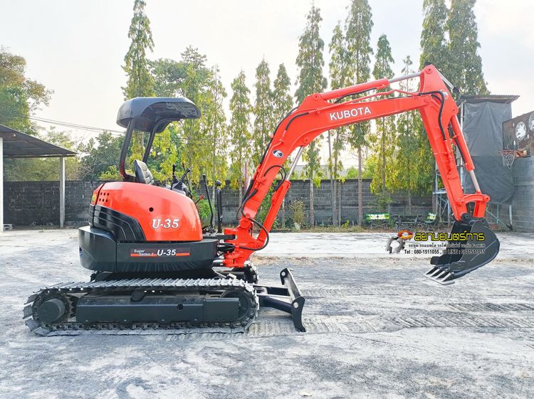  รถขุด แบคโฮ  Kubota U35-3  ขนาด 3.5 ตัน   คอนโทรลน้ำมัน ปั๊มนิ้ว แทรคเหล็ก มีไลน์ไปป์ปิ้ง รูปที่ 6