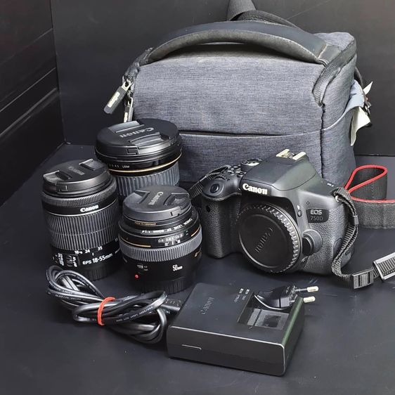 Canon EOS 750D + เลนส์ 3 ตัว (10-22mm USM  18-55mm IS  50mm f1.4) ครบชุด พร้อมกระเป๋า รูปที่ 4