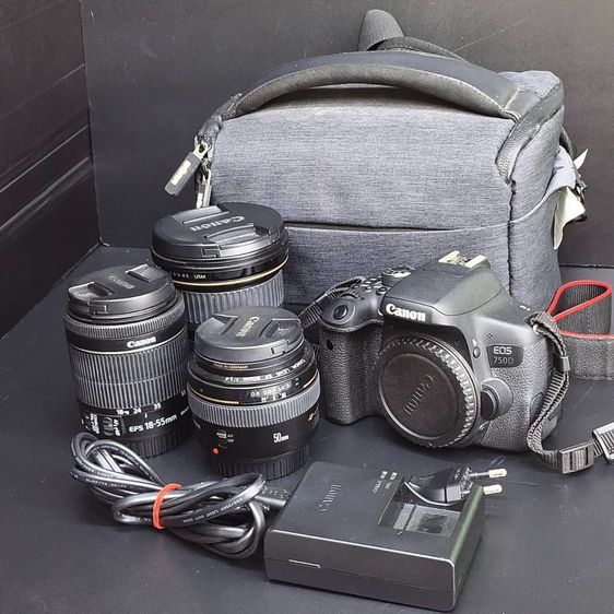 Canon EOS 750D + เลนส์ 3 ตัว (10-22mm USM  18-55mm IS  50mm f1.4) ครบชุด พร้อมกระเป๋า รูปที่ 3