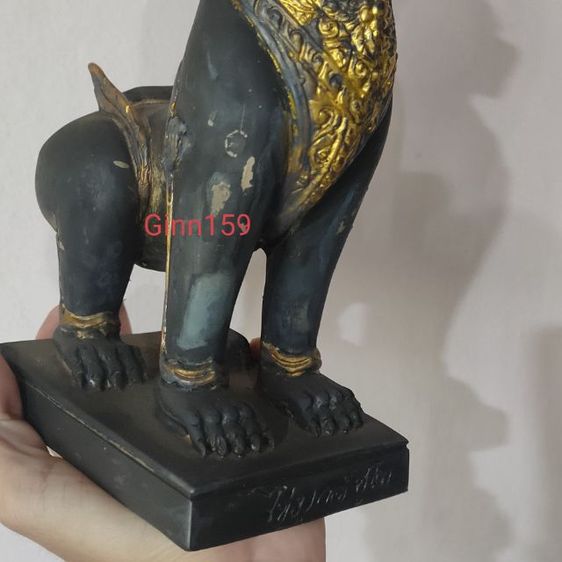 สิงห์ เงินปิดทอง คู่นี้หล่อจากเงินบริสุทธิ์ 99 ผลงานศิลปินแห่งชาติ คุณไข่มุกด์ ชูโต  รูปที่ 5