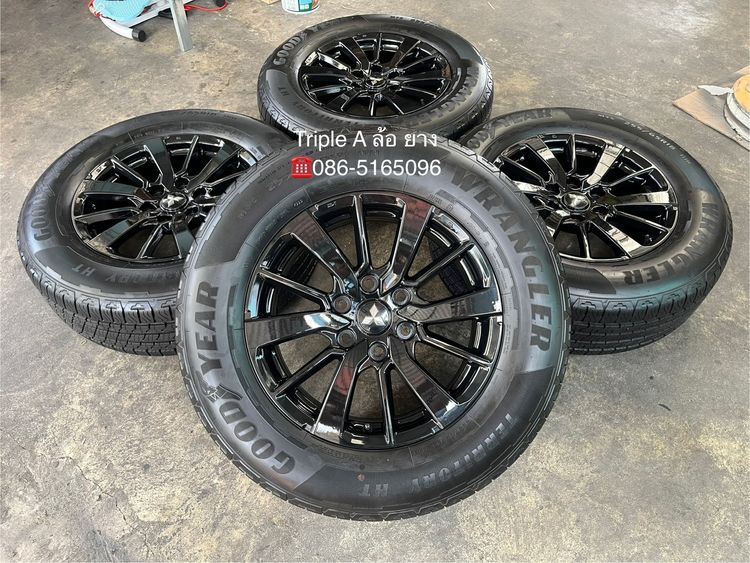 Enkai อะลูมิเนียมอัลลอย 18" ✨ล้อแม็กพร้อมยางใหม่ป้ายแดง✨Mitsu Pajero ขอบ 18 สีดำ💖สวยกริ๊บ💖