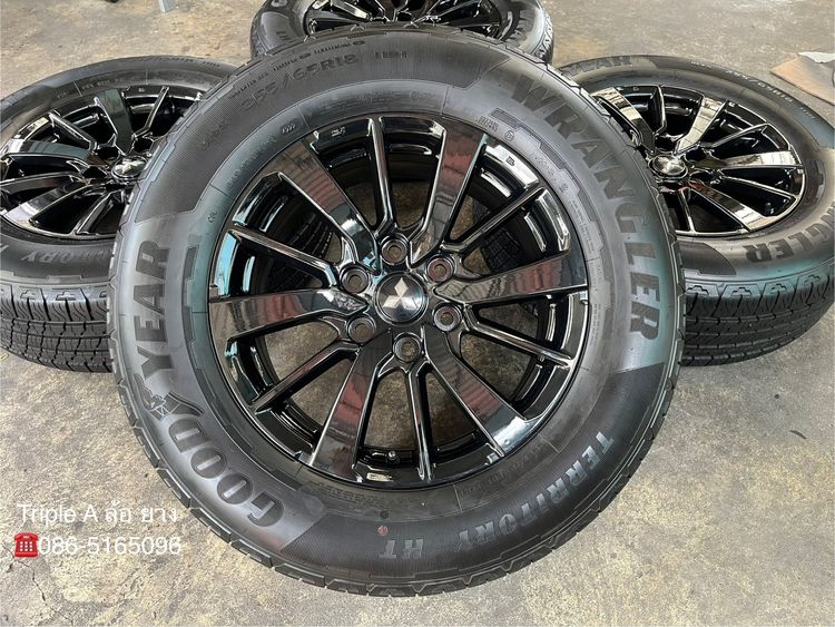 ✨ล้อแม็กพร้อมยางใหม่ป้ายแดง✨Mitsu Pajero ขอบ 18 สีดำ💖สวยกริ๊บ💖 รูปที่ 2