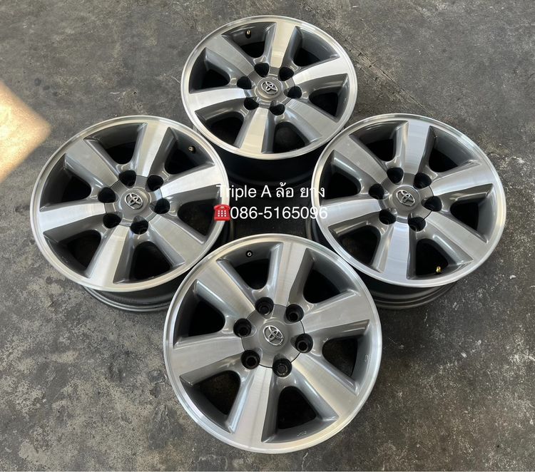 ✨ล้อแม็ก✨Toyota Fortuner ก้านใหญ่ ขอบ 17 เทาหน้าเงา💖สภาพสวย💖 รูปที่ 6