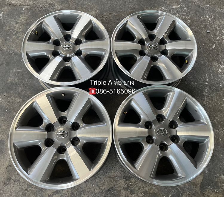 ✨ล้อแม็ก✨Toyota Fortuner ก้านใหญ่ ขอบ 17 เทาหน้าเงา💖สภาพสวย💖 รูปที่ 7