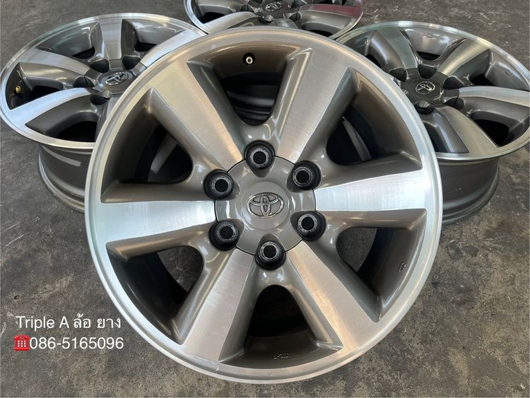 ✨ล้อแม็ก✨Toyota Fortuner ก้านใหญ่ ขอบ 17 เทาหน้าเงา💖สภาพสวย💖 รูปที่ 2
