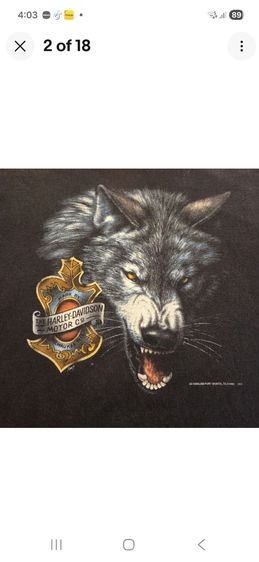 Vintage Harley-Davidson 3 D Emblem Wolf รูปที่ 2