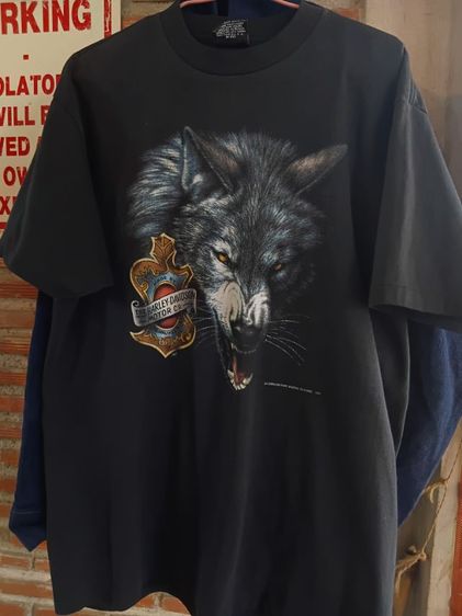 Vintage Harley-Davidson 3 D Emblem Wolf