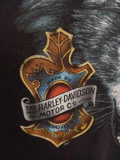 Vintage Harley-Davidson 3 D Emblem Wolf รูปที่ 4