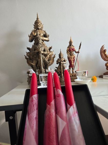 เทียนท้าวเวสสุวรรณ เทียนล้านนา เทียนพม่า เทียนเปิดโชคลาภ วาสนา การเงิน การงาน ความรัก สุขภาพ รูปที่ 2