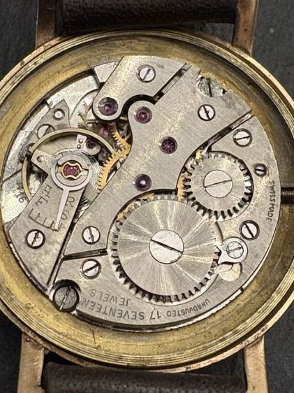 นาฬิกาวินเทจ ผู้ชาย แบรนด์ OMER ancre 17 rubis ตัวเรือน 9K 375 Swiss made  รูปที่ 7