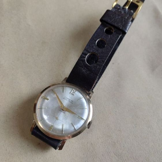 นาฬิกาวินเทจ ผู้ชาย แบรนด์ OMER ancre 17 rubis ตัวเรือน 9K 375 Swiss made  รูปที่ 6