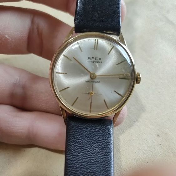 นาฬิกาวินเทจ แบรนด์ Apex ตัวเรือน 9ct 17 jewels Switzerland ยุคปี 1960-1969 รูปที่ 3
