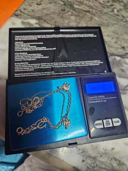 สร้อยข้อมือเงิน 925 แท้ ชุบทองแท้ รูปที่ 2