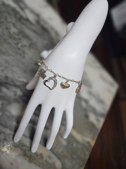 สร้อยข้อมือเงินแท้ 925 ชุบทองแท้  รูปที่ 4