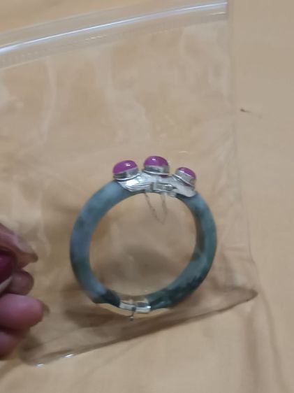 กำไลหยกคาดเงินแท้มือ1กดดูนะคะ รูปที่ 3