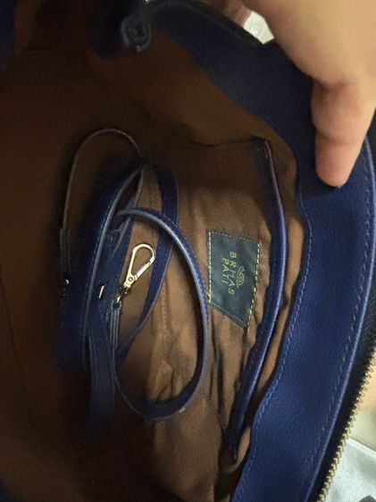 กระเป๋าถือทรง Satchel สีน้ำเงินกรมท่า รูปที่ 7