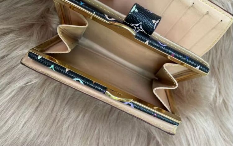 Louis Vuitton Multicolor Portefeuille Viennois Wallet ของแท้ มือสอง รูปที่ 4