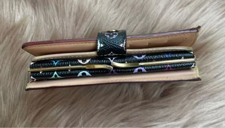 Louis Vuitton Multicolor Portefeuille Viennois Wallet ของแท้ มือสอง รูปที่ 7