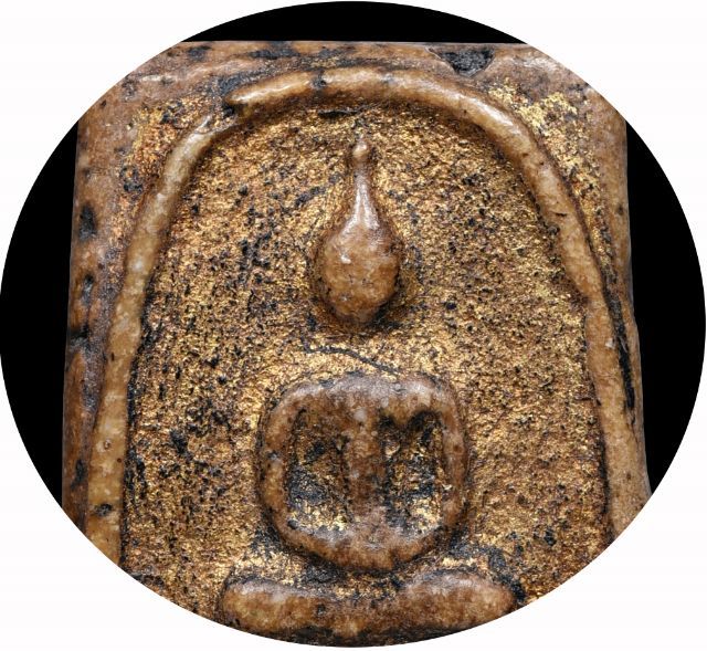 องค์ตรียัมปวาย💥พระบ้านแบ่งปัน ➰ พระสมเด็จวัดระฆัง พิมพ์เจดีย์ จุ่มรักปิดทองคำเปลว มีมวลสารเก่า  รูปที่ 4