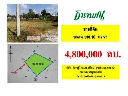 ขายที่ดินในหมู่บ้านเนเบอร์โฮม สุขาภิบาล5