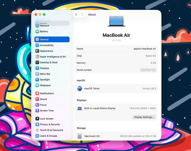 MacBook Air 13.6-inch M2 2022 Ram8GB SSD256GB Midnight  รูปที่ 13