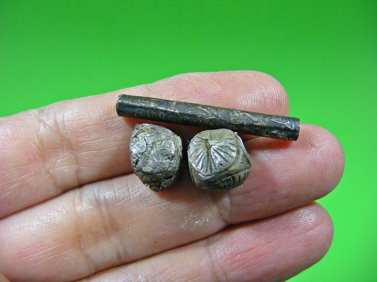 รอยจารเข้มขลัง เก่าๆ ตะกรุดเงิน+ลูกสะกดเงิน 