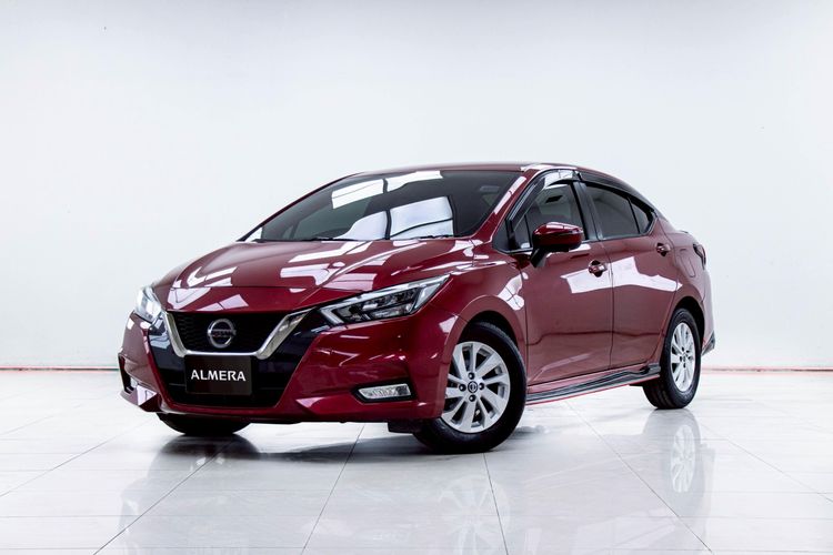 Nissan Almera 2020 1.0 VL Sedan เบนซิน ไม่ติดแก๊ส เกียร์อัตโนมัติ แดง รูปที่ 4