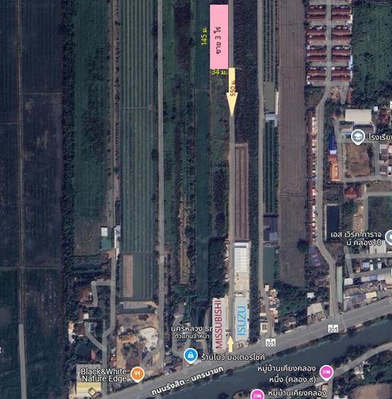ขายที่ดิน 3 ไร่ รังสิต-นครนายกคลอง10 รูปที่ 2