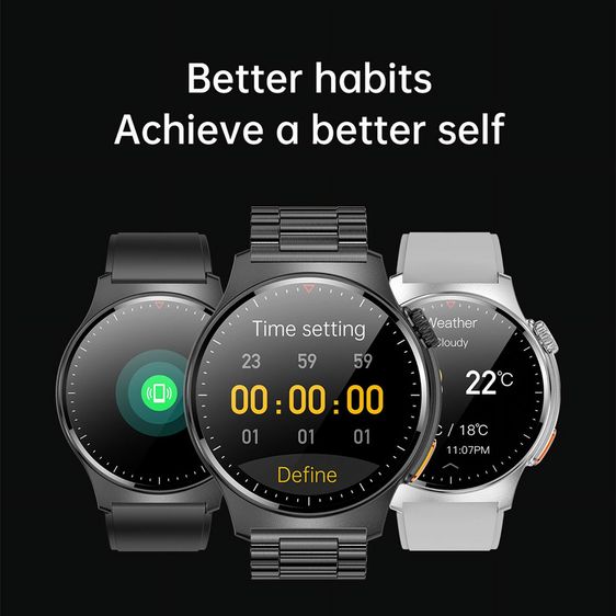 Smart Watch รุ่น QW49 จอสัมผัส กันน้ำ แบตอึด แถมสายยางฟรี รูปที่ 11