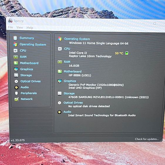 HP Laptop 15-fd0493TU Intel Core i3-1315U RAM 16GB SSD 512GB จอ 15.6” FHD พร้อมใช้งาน รูปที่ 9