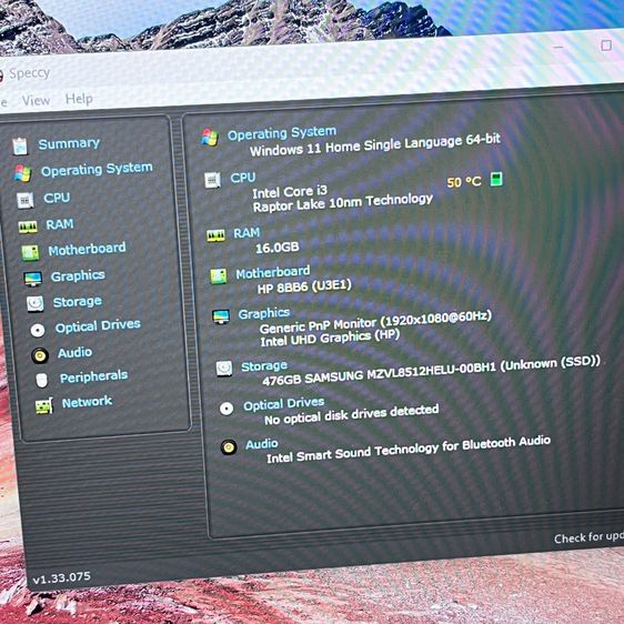HP Laptop 15-fd0493TU Intel Core i3-1315U RAM 16GB SSD 512GB จอ 15.6” FHD พร้อมใช้งาน รูปที่ 10