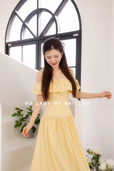 ไม่มีแขน เหลือง S เดรส | จั๊มสูท อื่นๆ ชุดเดรสไปงานแต่ง ชุดออกงาน MY LADY BY BAIFERN