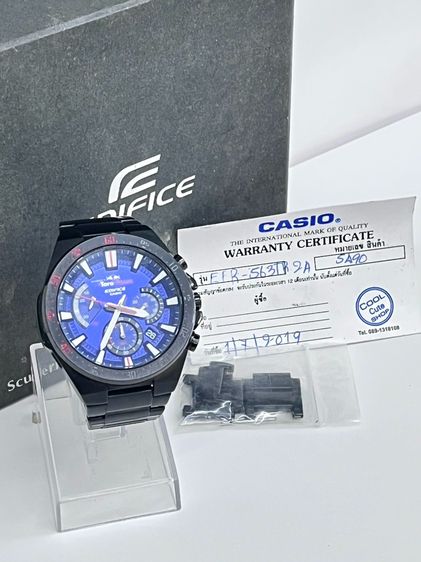 ดำ Casio Edifice Toro Rosso Limited Edition EFR-563TR โครโนกราฟ สายสแตนเลสดํา รุ่นพิเศษ F1