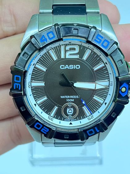 Casio MTD-1070 Diver Style 100M หน้าปัดดํา ขอบน้ําเงิน สายสแตนเลส ทรงสปอร์ต รูปที่ 15