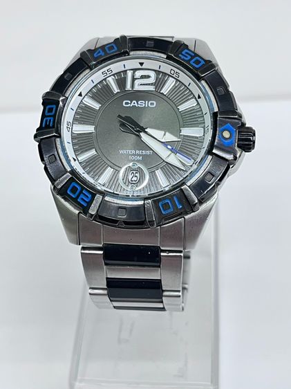 Casio MTD-1070 Diver Style 100M หน้าปัดดํา ขอบน้ําเงิน สายสแตนเลส ทรงสปอร์ต รูปที่ 10