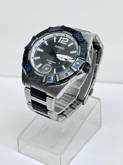 Casio MTD-1070 Diver Style 100M หน้าปัดดํา ขอบน้ําเงิน สายสแตนเลส ทรงสปอร์ต รูปที่ 16
