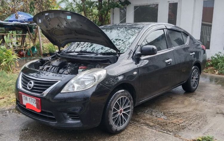 Nissan Almera 2012 1.2 E Sedan เบนซิน ไม่ติดแก๊ส เกียร์ธรรมดา ดำ รูปที่ 3