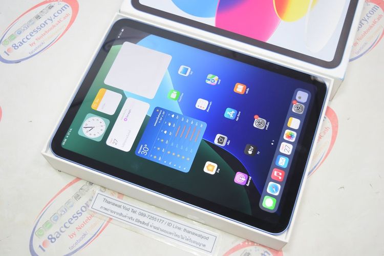 ขาย iPad Gen 10 64GB Wifi Blue ศูนย์ไทย ไม่รีเฟอร์ สุขภาพแบต 94 ครบกล่อง  รูปที่ 3